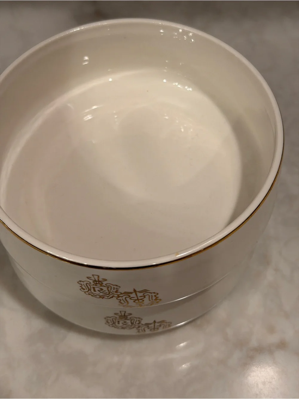VIntage Collector’s Hall China “RX Pharmacy” Bowls with Gold Details-Set of 2
